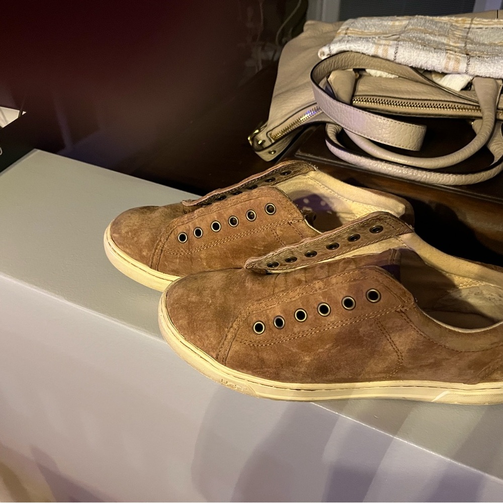 UGG Brown Suede Sneakers with Rugged Design